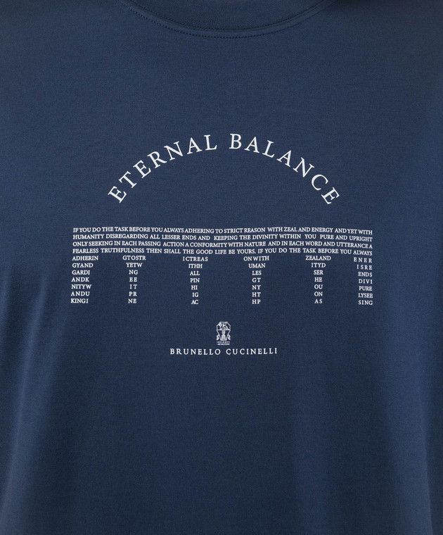 Brunello Cucinelli o1y0526 Crewneck T-Shirt in Midnight Blue Size US XS / EU 42 / 0 - 2 Thumbnail