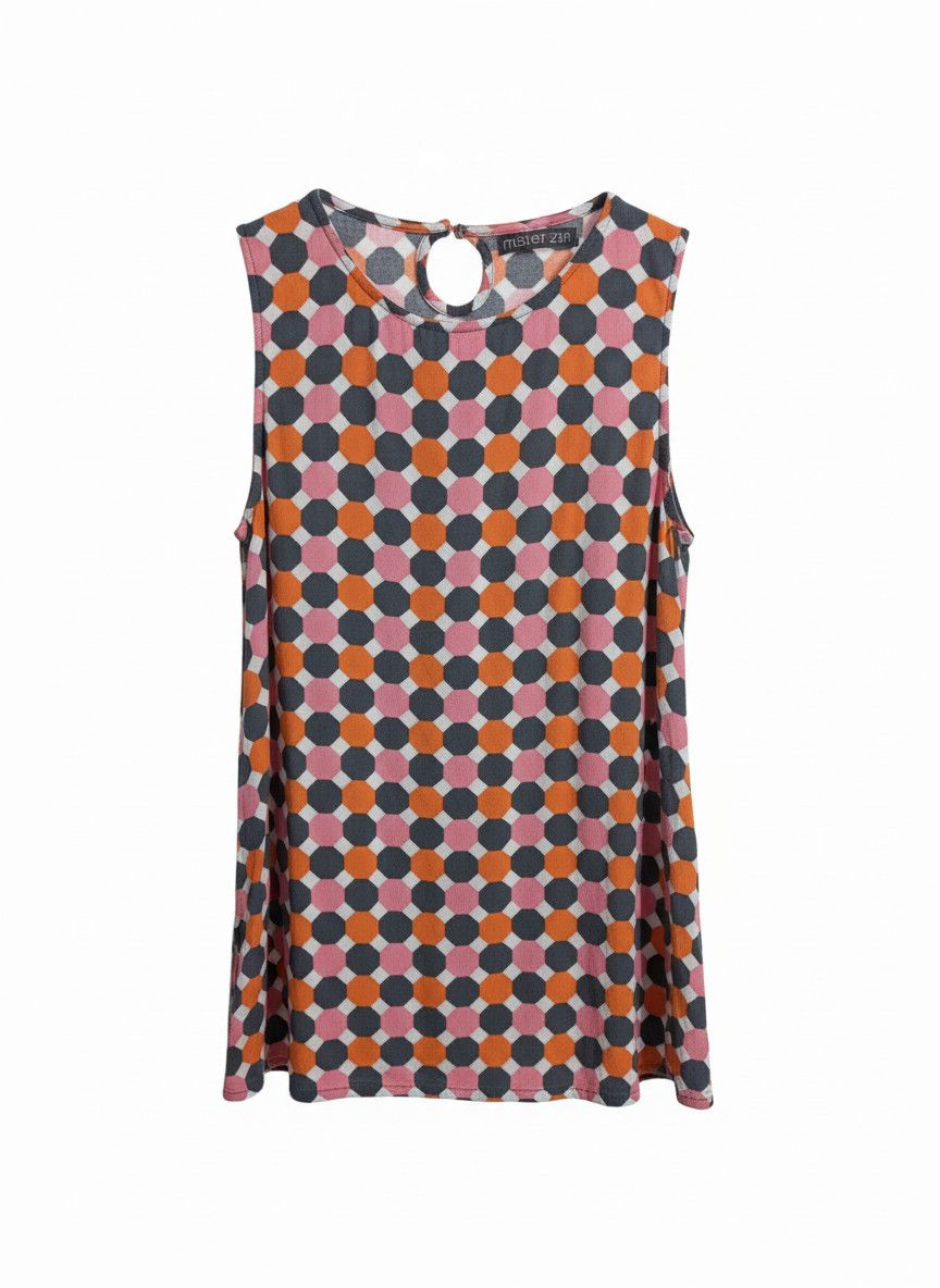 Other Mister Zimi Geometric Hexagon Pattern Sleeveless Tank Top Size 8 Size US XXS / EU 40 - 1 Thumbnail