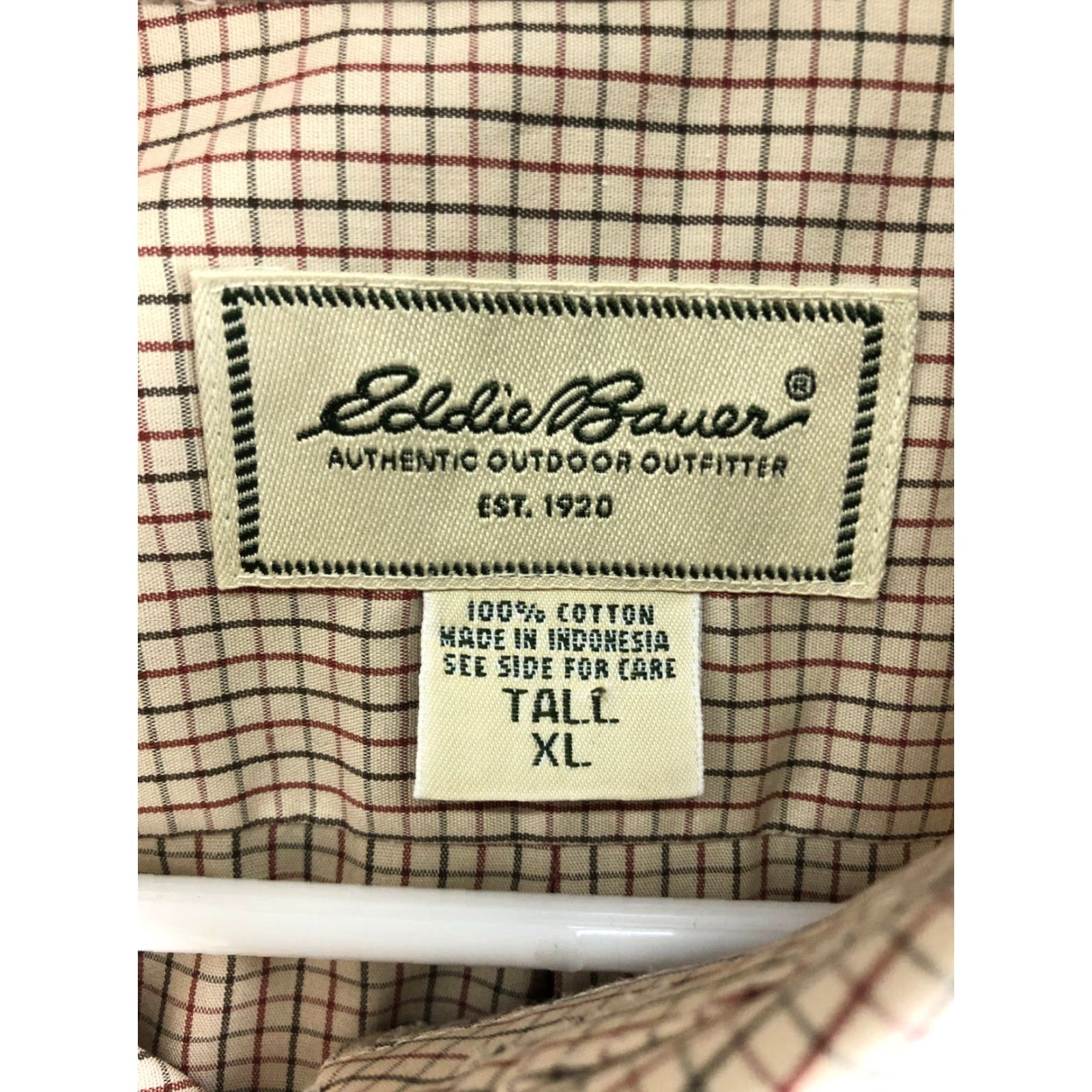 Eddie Bauer Eddie Bauer Shirt Button-Down Plaid Beige Long Sleeve XLT Mens Size US XL / EU 56 / 4 - 6 Thumbnail