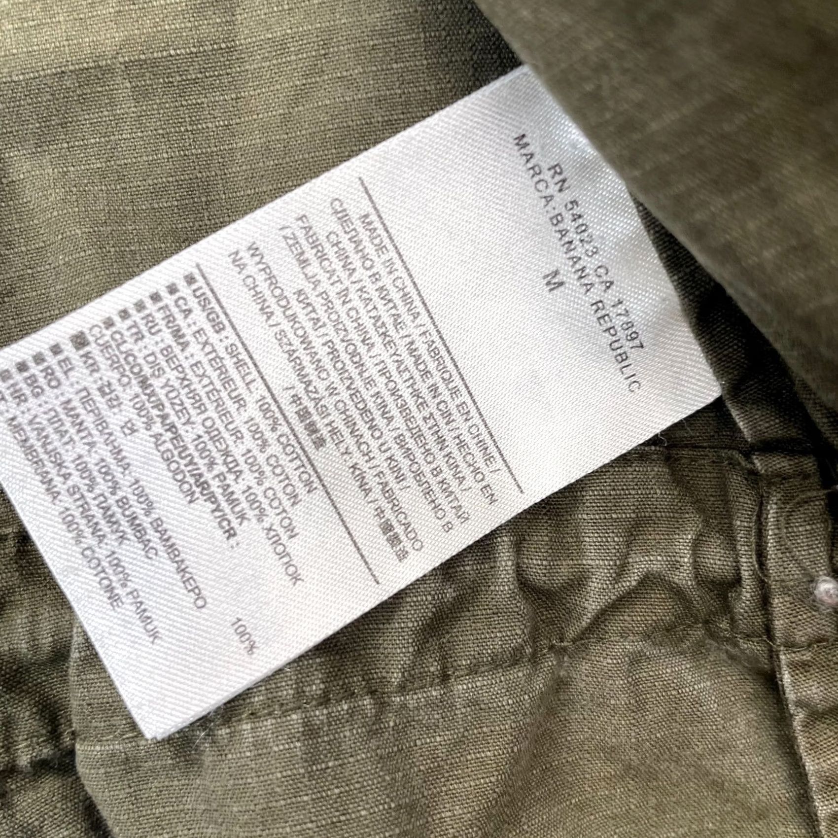 Banana Republic Banana Republic Jacket Womens Medium Green Military Coat Army Canvas Military Jacket Vertical Zip Pockets Regular Fit Size M / US 6-8 / IT 42-44 - 5 Thumbnail