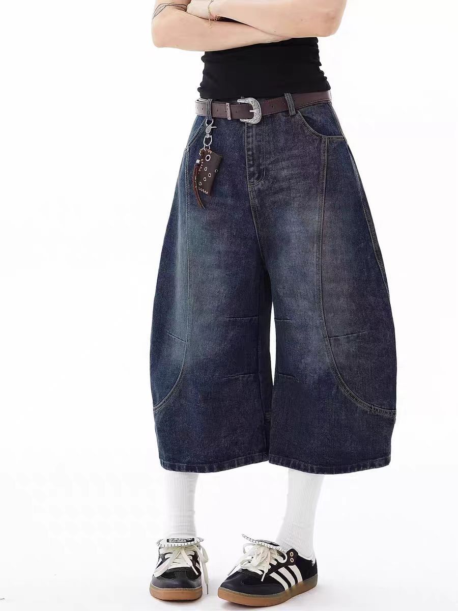 Jean Blue loose-fitting shorts Size US 34 / EU 50 - 3 Thumbnail