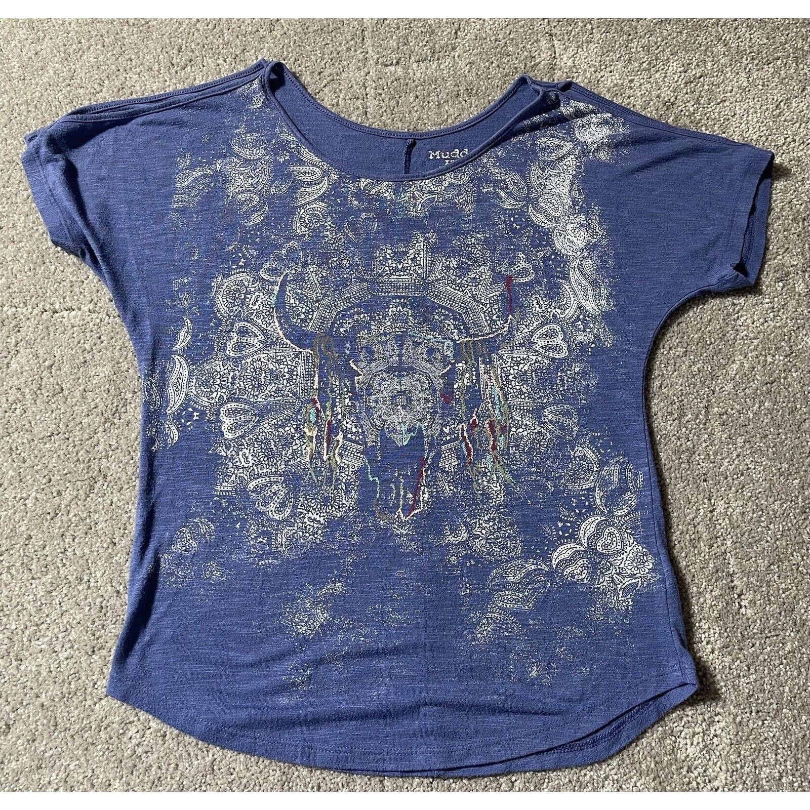 Other Mudd 90s Y2K Top Steer Aztec Western Graphic Dark Fairy XS Size XS / US 0-2 / IT 36-38 - 1 Thumbnail