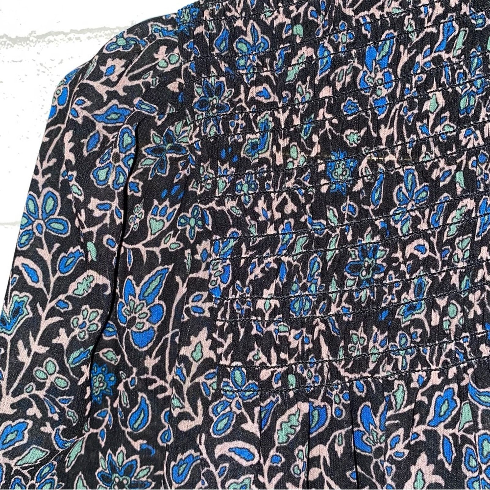 Veronica Beard Veronica Beard $277 Jaz Black Floral Balloon Sleeve Blouse 0 Size XS / US 0-2 / IT 36-38 - 13 Thumbnail