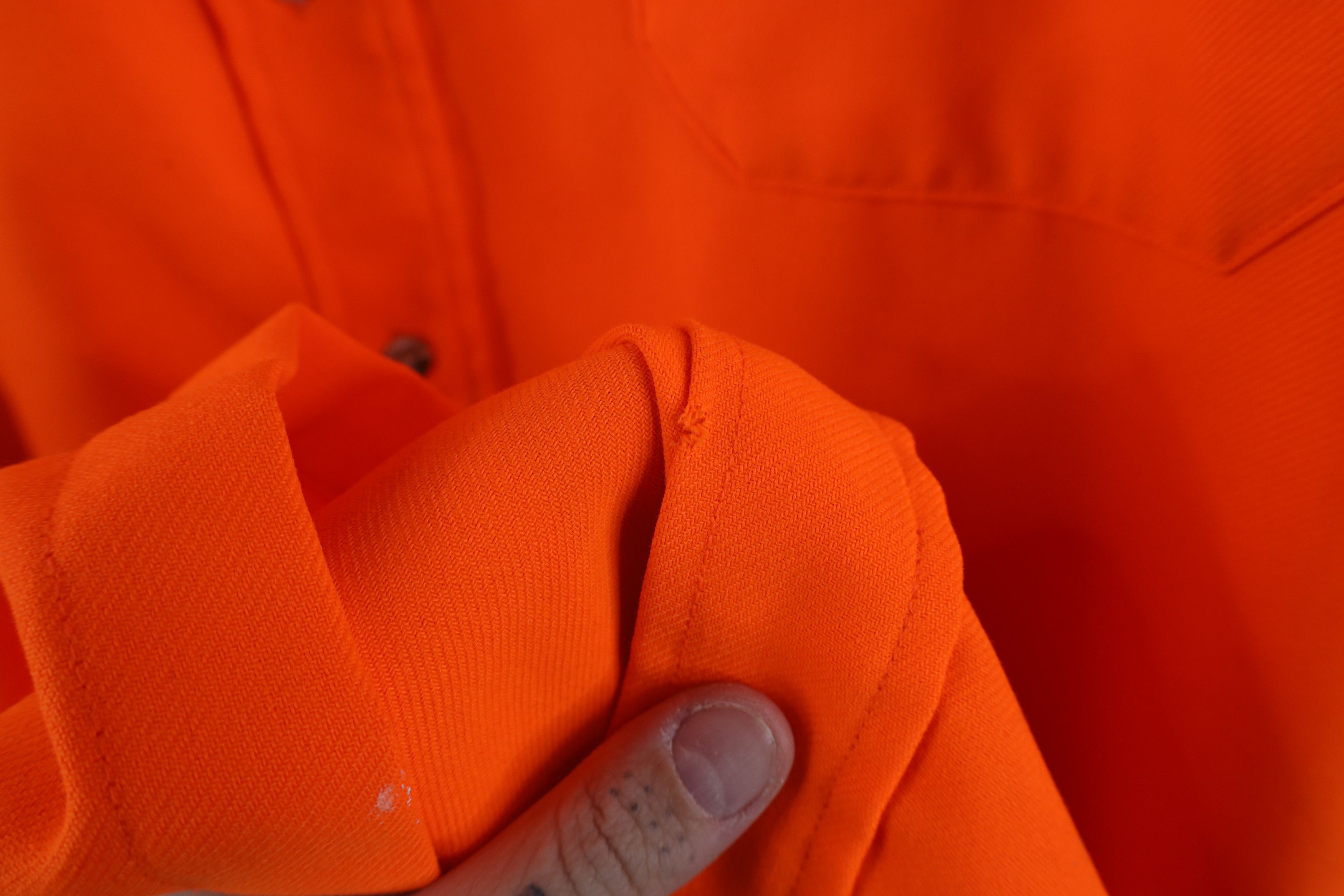 Cabelas × Vintage Vintage 90s Cabelas Heavyweight Button Shirt Blaze Orange Size US XXL / EU 58 / 5 - 8 Thumbnail