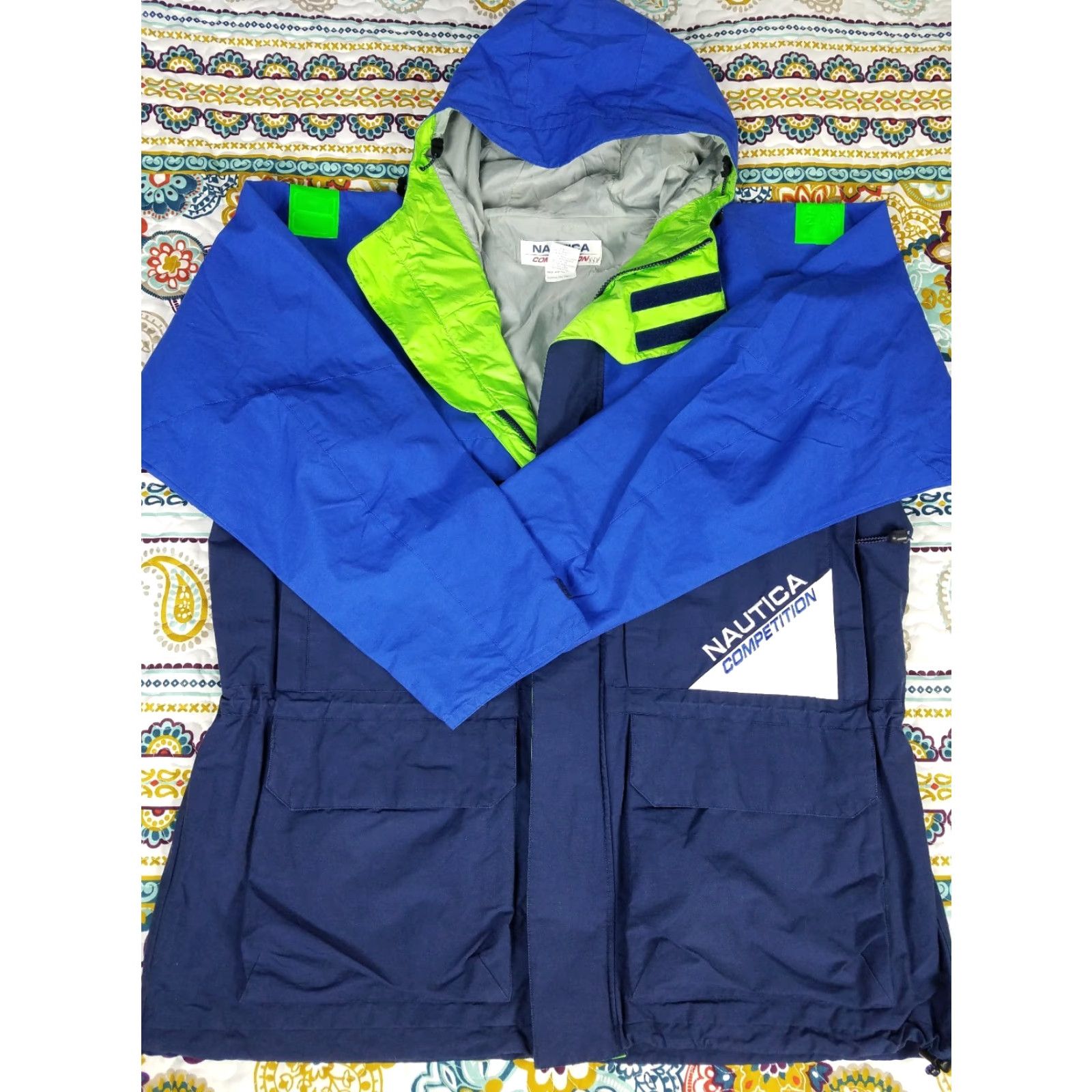 Nautica VINTAGE Nautica Competition 90s Parka Hoodie Waterproof Coat Jacket Mens XL Blue Size US XL / EU 56 / 4 - 2 Thumbnail