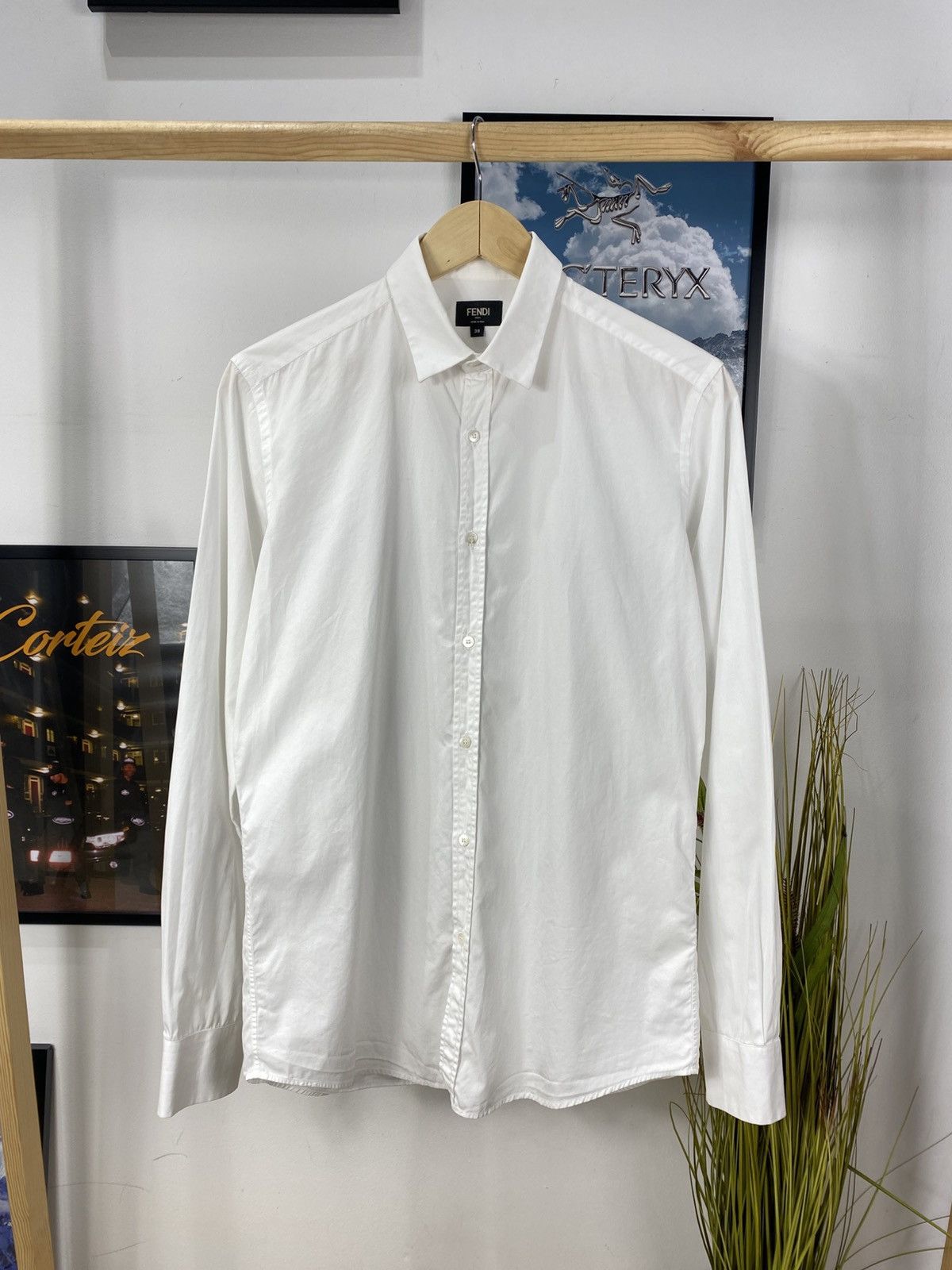 Fendi × Vintage Fendi white cotton slim fit shirt size S Size US S / EU 44-46 / 1 - 1 Thumbnail