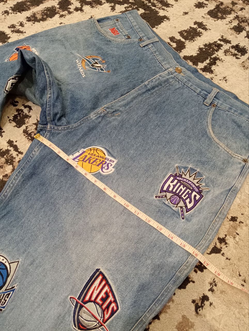 NBA Vintage Unk NBA Embroidery All Team Big Size Jeans Size US 40 / EU 56 - 18 Thumbnail