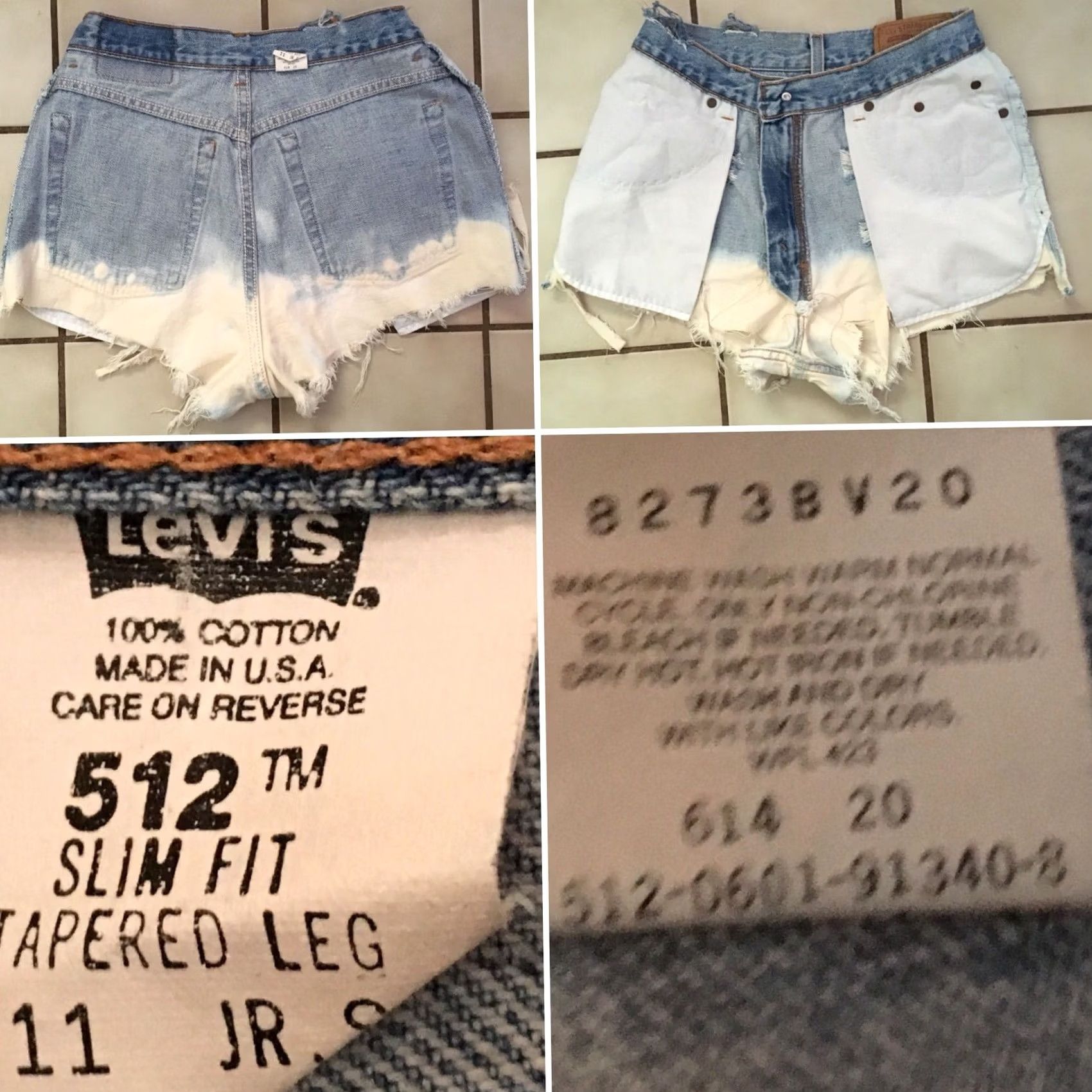 Levi's VINTAGE Levi's 512 Jeans Shorts Cut Offs Denim High Waist 90s 80s 29” Waist Juniors 11 Blue Mens Size 32" / US 10 / IT 46 - 6 Thumbnail