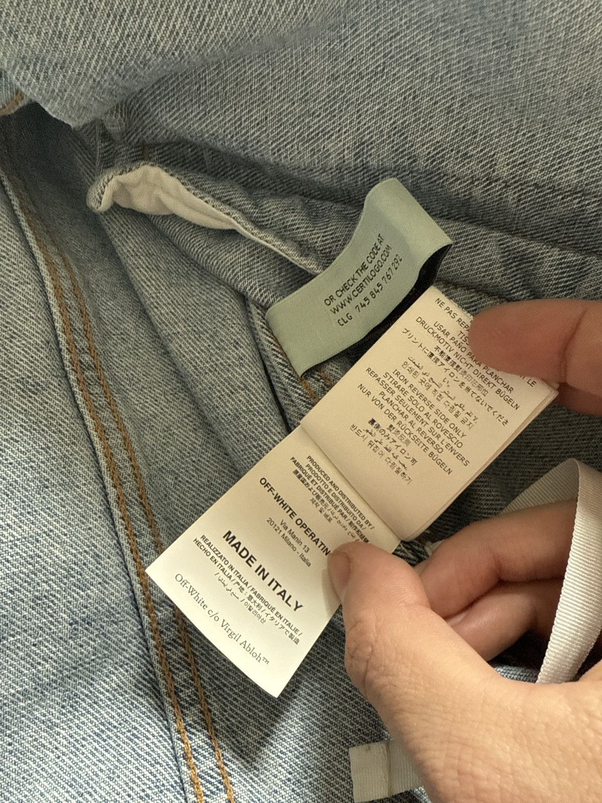 Off-White Off white denim jacket 2xl rare temperature Size US XXL / EU 58 / 5 - 6 Thumbnail