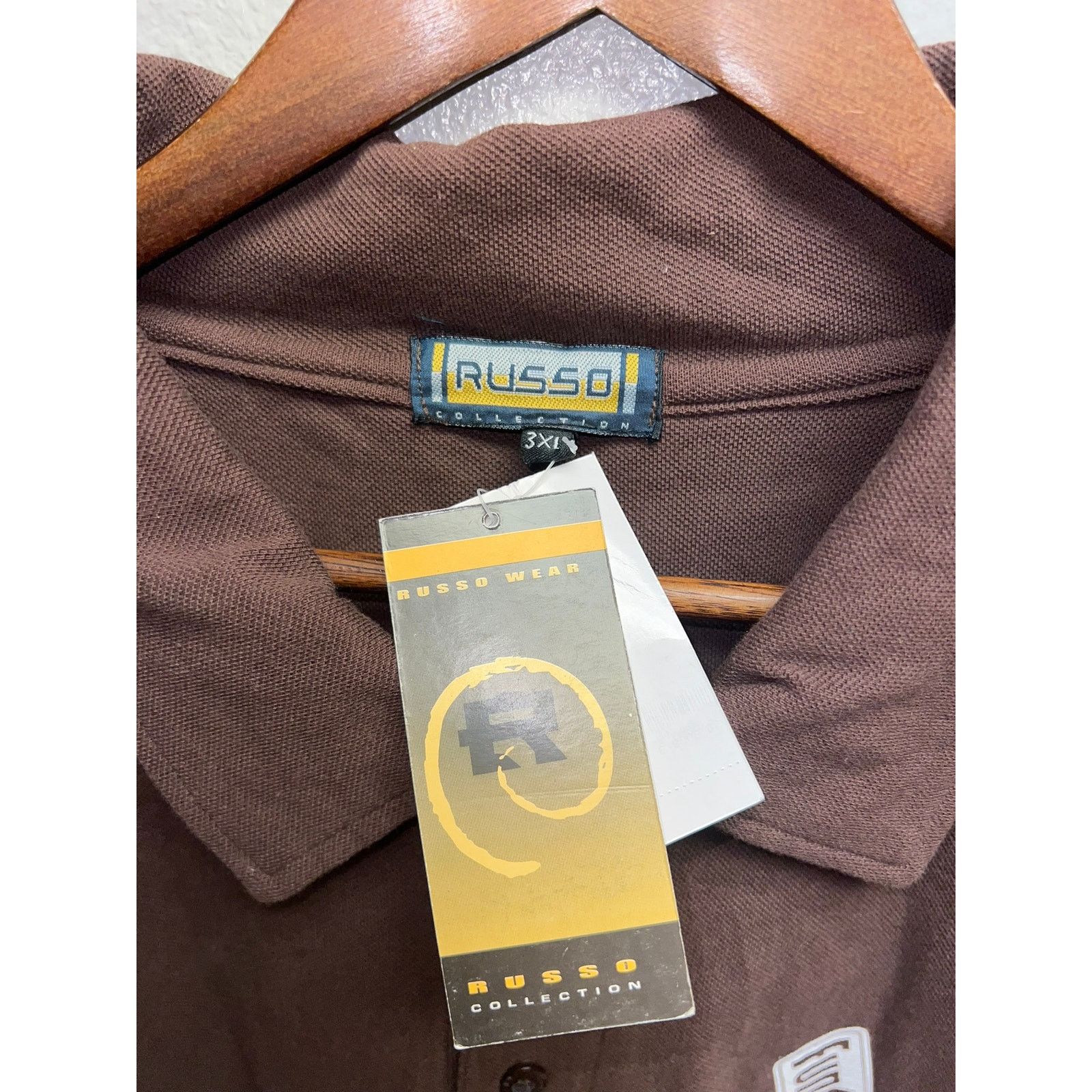 Vintage Vintage Russo Collection Polo Shirt Funky Town Texas 3XL Size US XXL / EU 58 / 5 - 6 Thumbnail