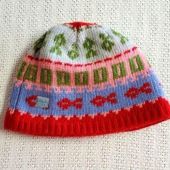Designer Bula Graphic 100% Lambswool Multicolored Knit Winter Hat Size ONE SIZE - 1 Thumbnail