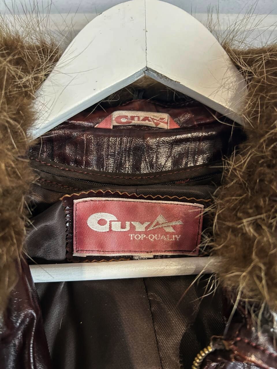 Japanese Brand Leather Jacket Fur Collar Vintage Distressed Biker Red Size US S / EU 44-46 / 1 - 10 Thumbnail
