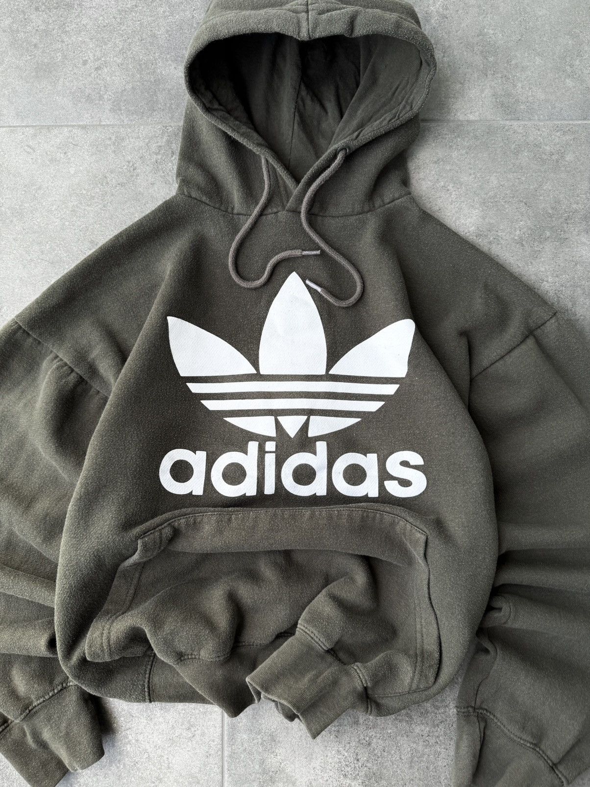 Adidas Vintage Adidas Hoodie 00s Y2K Khaki Avantgarde Size US L / EU 52-54 / 3 - 4 Thumbnail