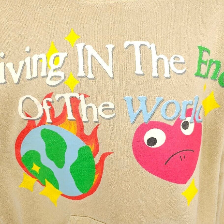 Pacsun End Of The World Sweatshirt Hoodie Mens Size Medium Beige Size US M / EU 48-50 / 2 - 2 Thumbnail