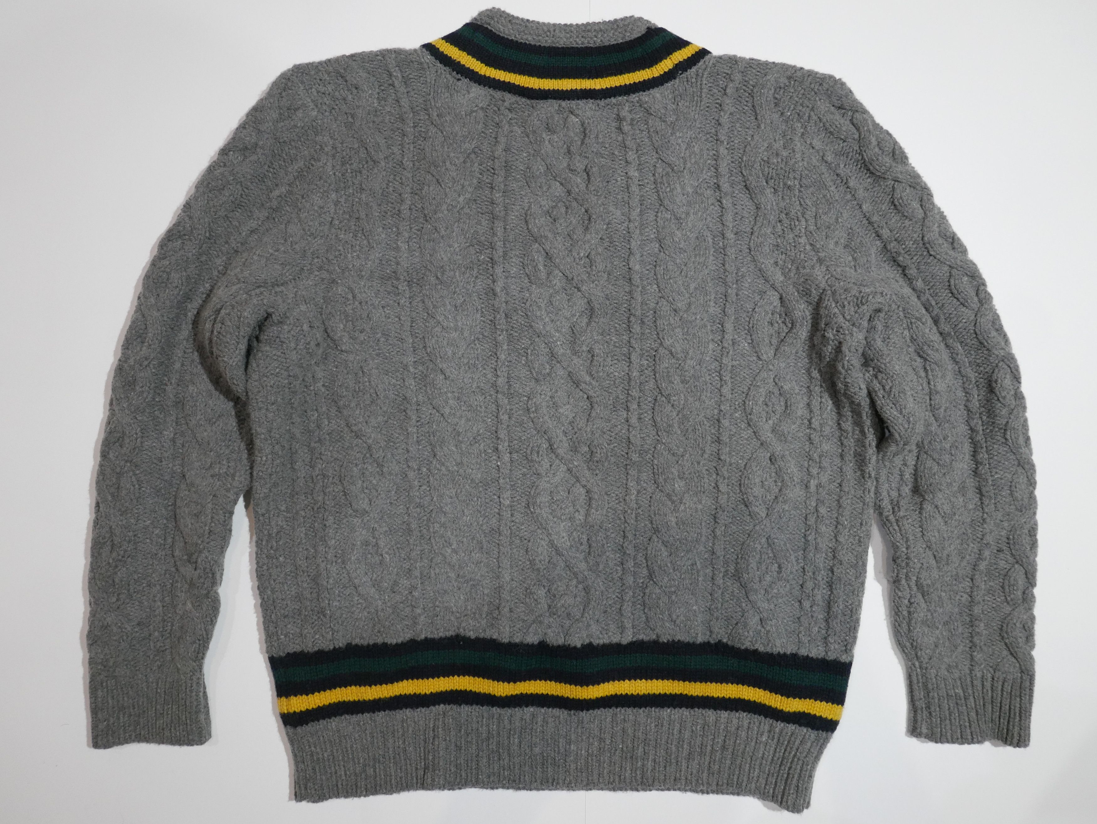 Polo Ralph Lauren Polo Ralph Lauren Sweater Gray Crest Cricket Cable Wool L Size US L / EU 52-54 / 3 - 2 Thumbnail