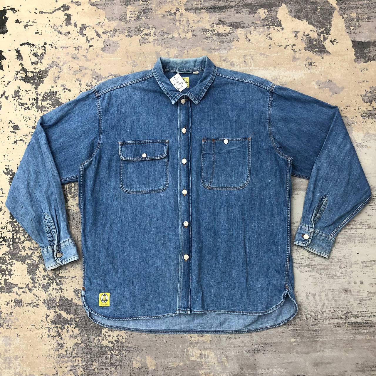 Vintage × Wrangler T307 VTG BLUE BELL WRANGLER DUNGAREES DENIM SHIRTS Size US L / EU 52-54 / 3 - 1 Thumbnail