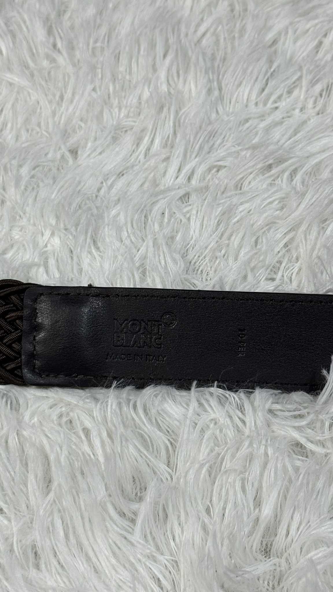 Montblanc Montblanc Genuine Leather Elastic Belt Men's Size 36 - 2 Thumbnail