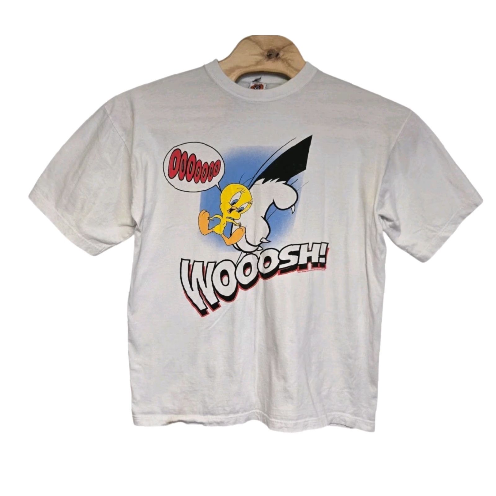Vintage VINTAGE 1996 Tweety Bird & Sylvester Looney Tunes Cartoon T-Shirt XL Men Short Sleeve White Regular Size Size US XL / EU 56 / 4 - 2 Thumbnail