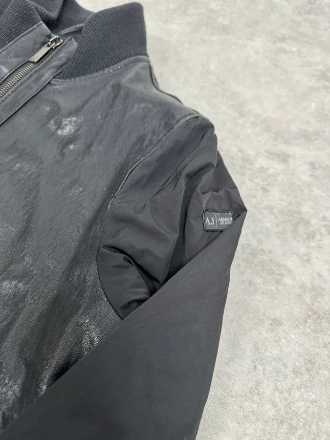 Armani 2000s Armani Hybrid Black Leather Nylon Jacket Size US M / EU 48-50 / 2 - 5 Thumbnail
