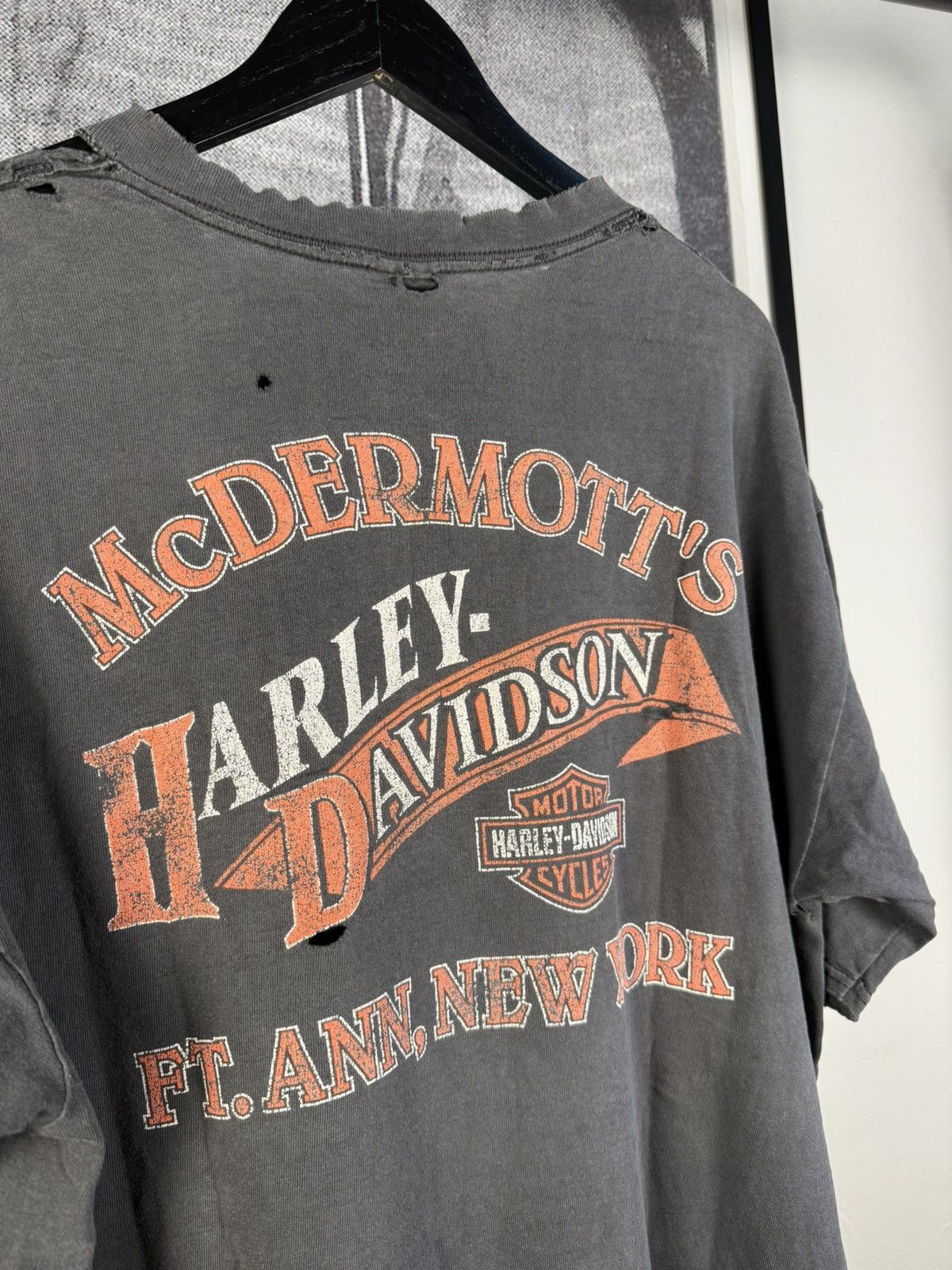 Harley Davidson × Vintage 🚭XXL GRAIL🚭 80’S HARLEY DAVIDSON THRASHED EAGLE FLAME SHIRT Size US XXL / EU 58 / 5 - 8 Thumbnail