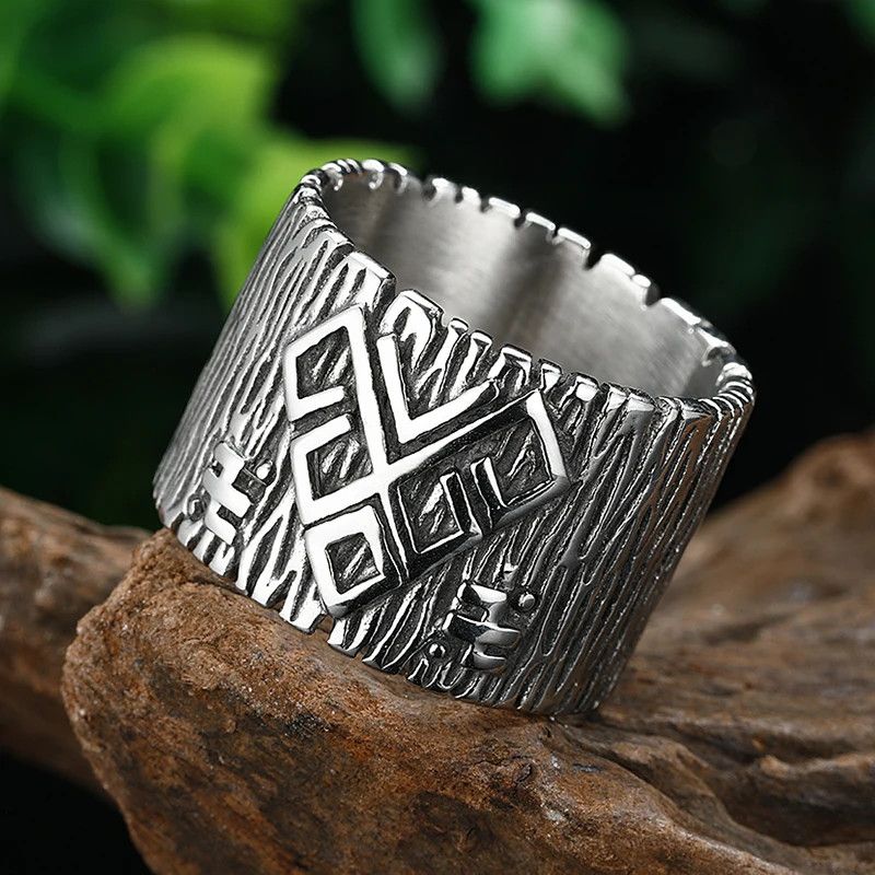 Japanese Brand × Jewelry × Vintage Rune Wide Band Ring Size ONE SIZE - 1 Thumbnail