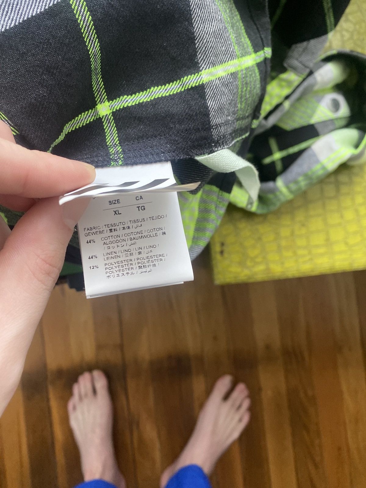 Off-White Off White Ghost Green Flannel Size US XL / EU 56 / 4 - 4 Thumbnail