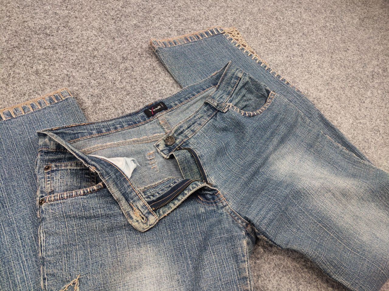 If Six Was Nine Yendi Paris Vintage Y2K Style Flared Denim Low Rise Jeans Size 30" / US 8 / IT 44 - 12 Thumbnail