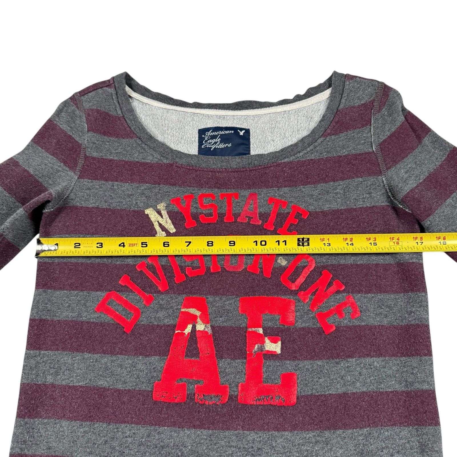 American Eagle Outfitters Vintage y2k American Eagle Women's Striped Sweatshirt Top XS Size XS / US 0-2 / IT 36-38 - 5 Thumbnail