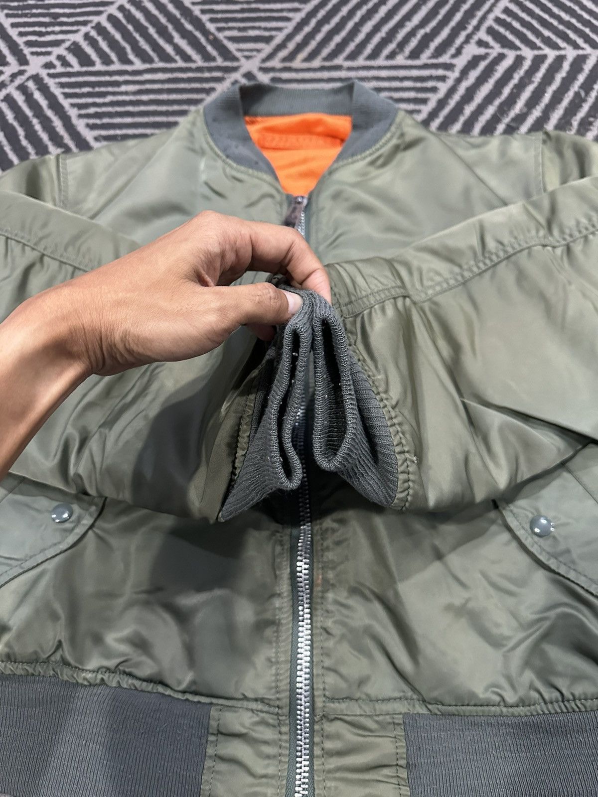 Alpha Industries Vintage ALPHA INDUSTRIES Reversible Bomber Jacket Size US L / EU 52-54 / 3 - 6 Thumbnail