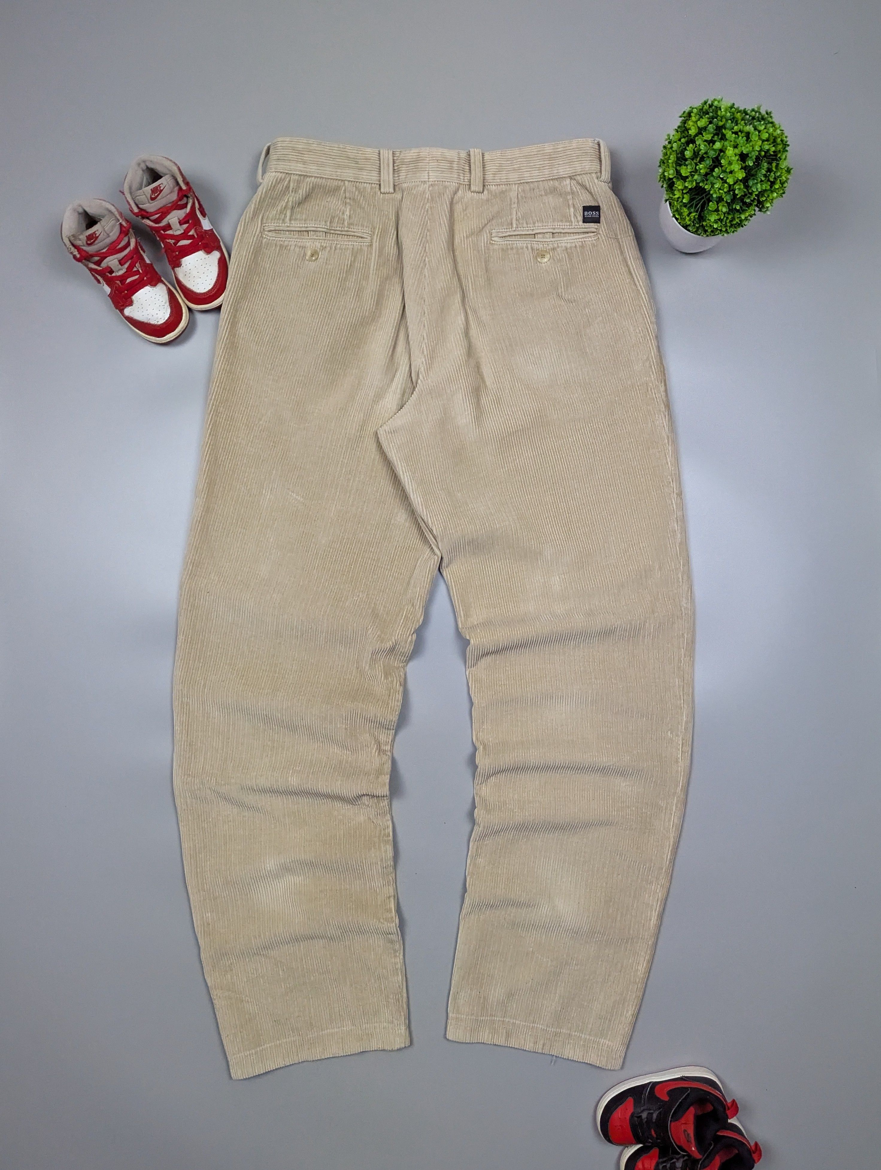 Hugo Boss × Vintage HUGO BOSS Mitch Vintage Straight Men's Corduroy Beige Pants Size US 34 / EU 50 - 8 Thumbnail