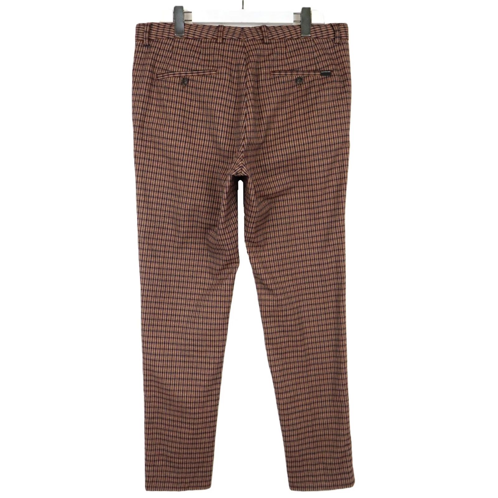 Scotch & Soda SCOTCH & SODA Mott Trousers Men's Brown Patterned Zip Fly Stretchy W34/L34 Size US 34 / EU 50 - 2 Thumbnail