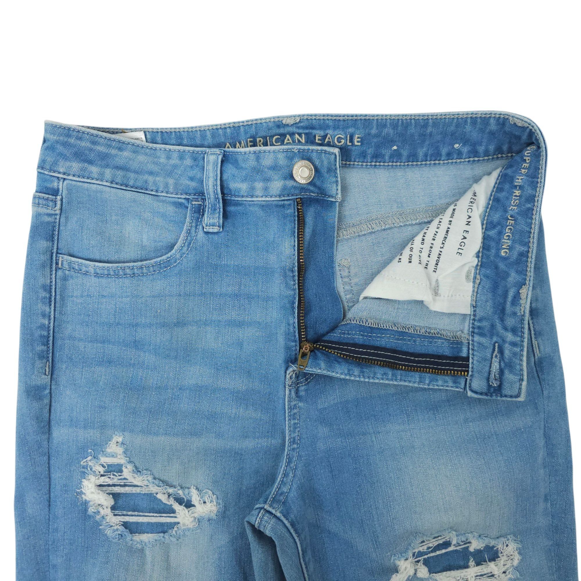 American Eagle Outfitters American Eagle 360 Next Level Stretch Super Hi Rise Jegging Size 30" / US 8 / IT 44 - 7 Thumbnail