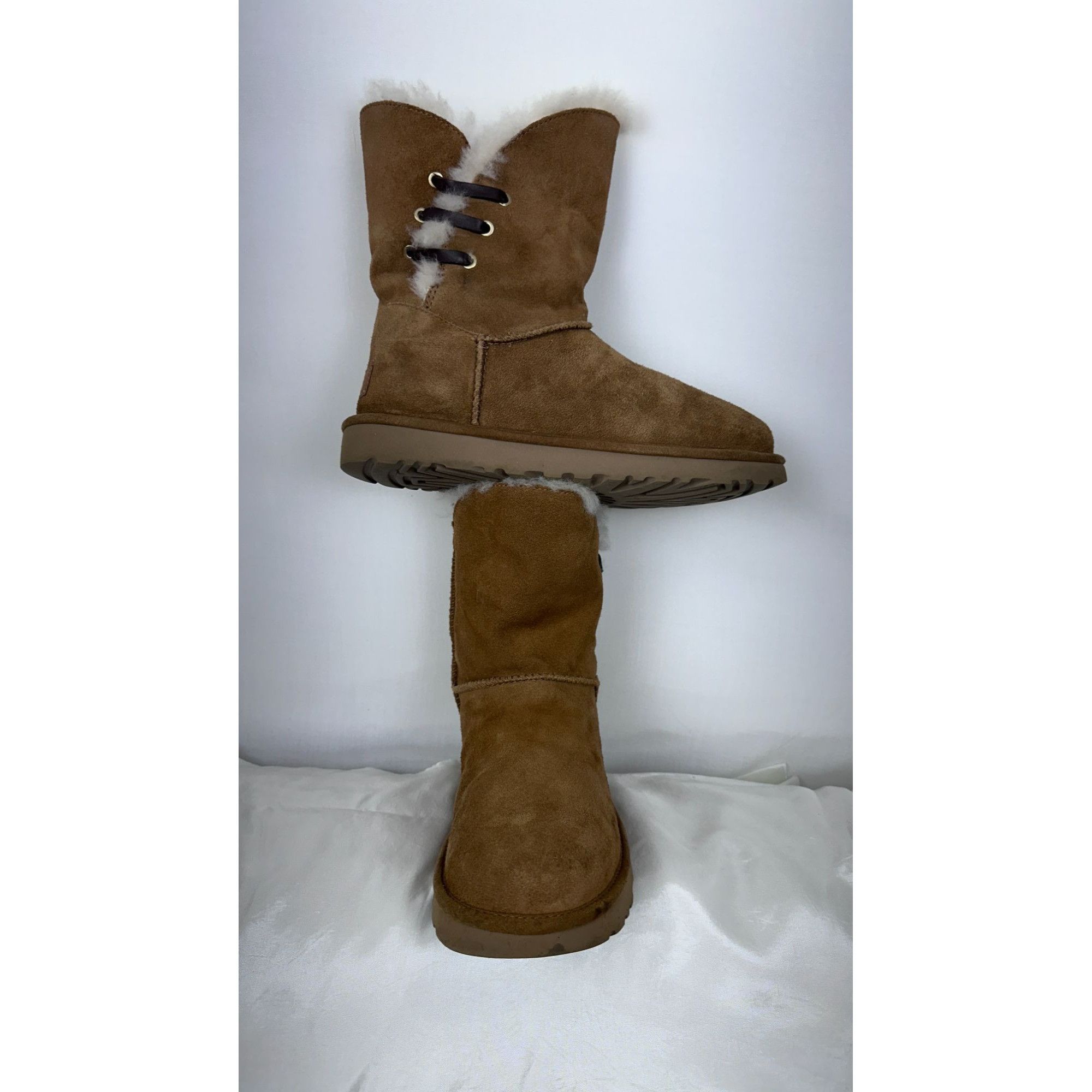 Ugg UGG Womens Brown Suede & Sheepskin Lined Winter Boots Size 8 Size US 8 / IT 38 - 6 Thumbnail