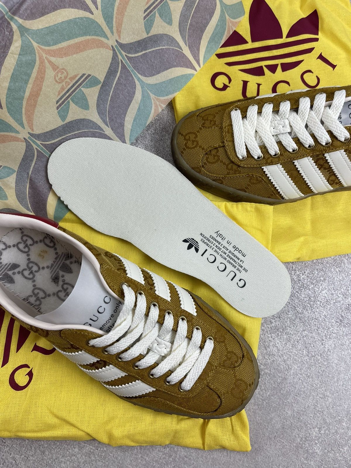 Gucci Adidas × Gucci Gazelle GG Monogram Sneakers Size 36 Size US 5 / IT 35 - 11 Thumbnail