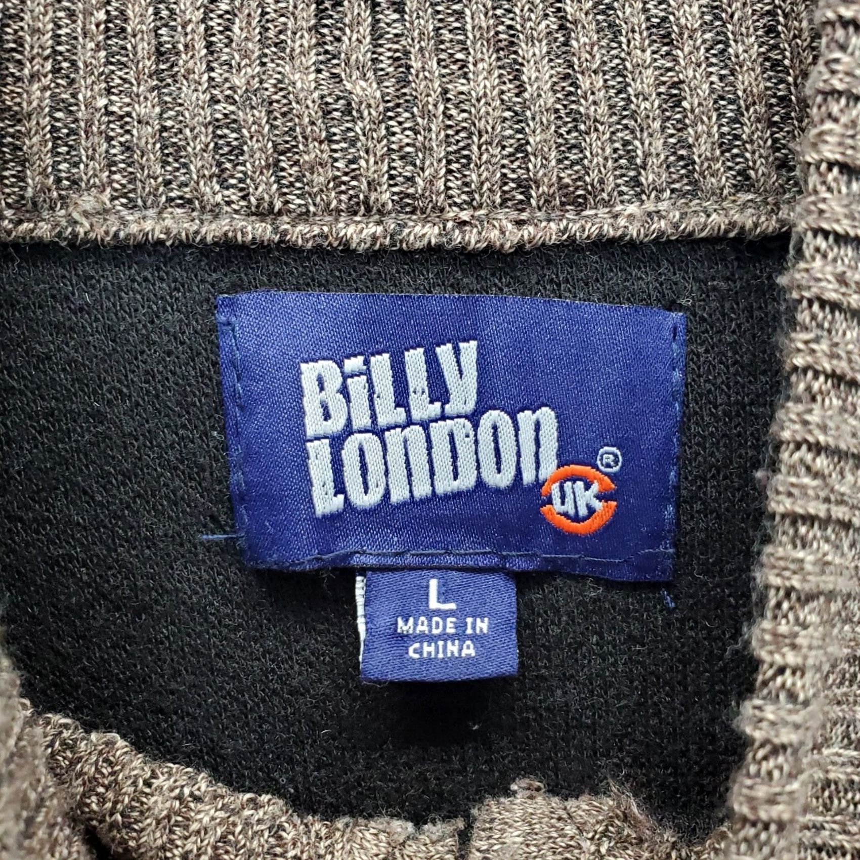 Billy London Billy London Mens Sweater Raglan Sleeve 1/4 Zip Pullover Brown Large Knit Pullover EUC Size US L / EU 52-54 / 3 - 3 Thumbnail