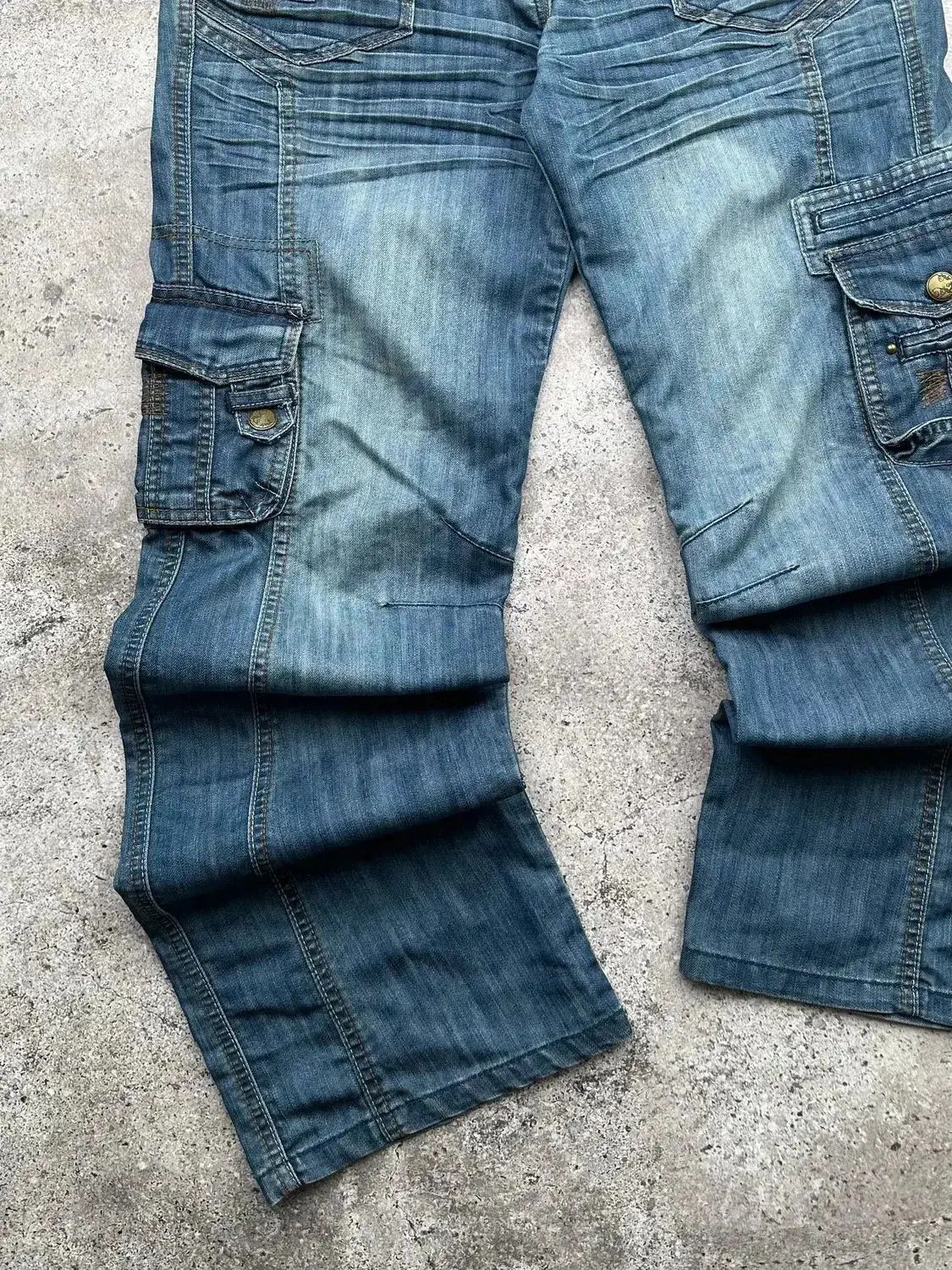 Vintage Vintage Cargo Wide Jeans C605(V574) Size US 32 / EU 48 - 3 Thumbnail
