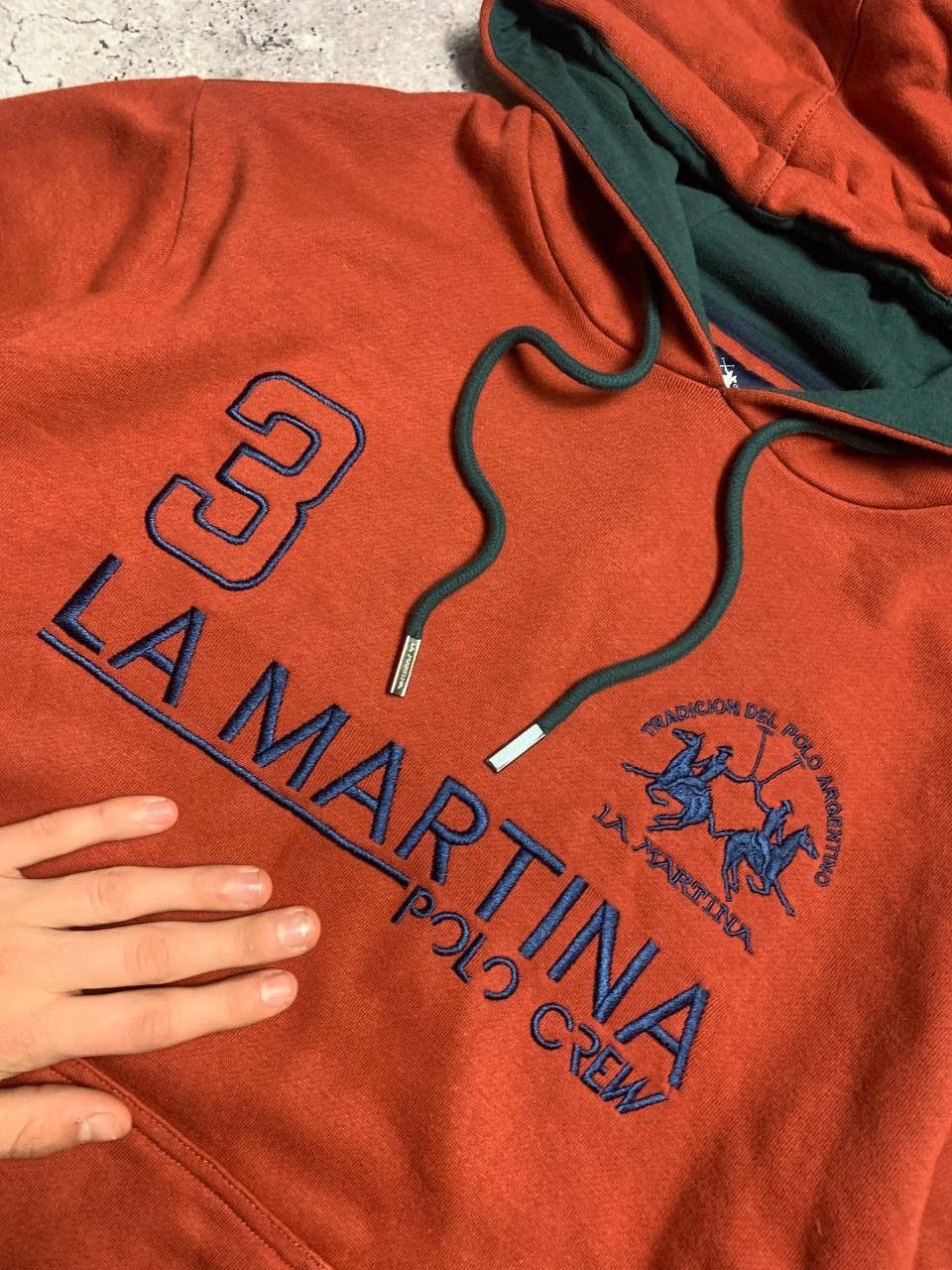 La Martina Vintage La Martina Big Logo Hoodie Y2K Size US M / EU 48-50 / 2 - 3 Thumbnail