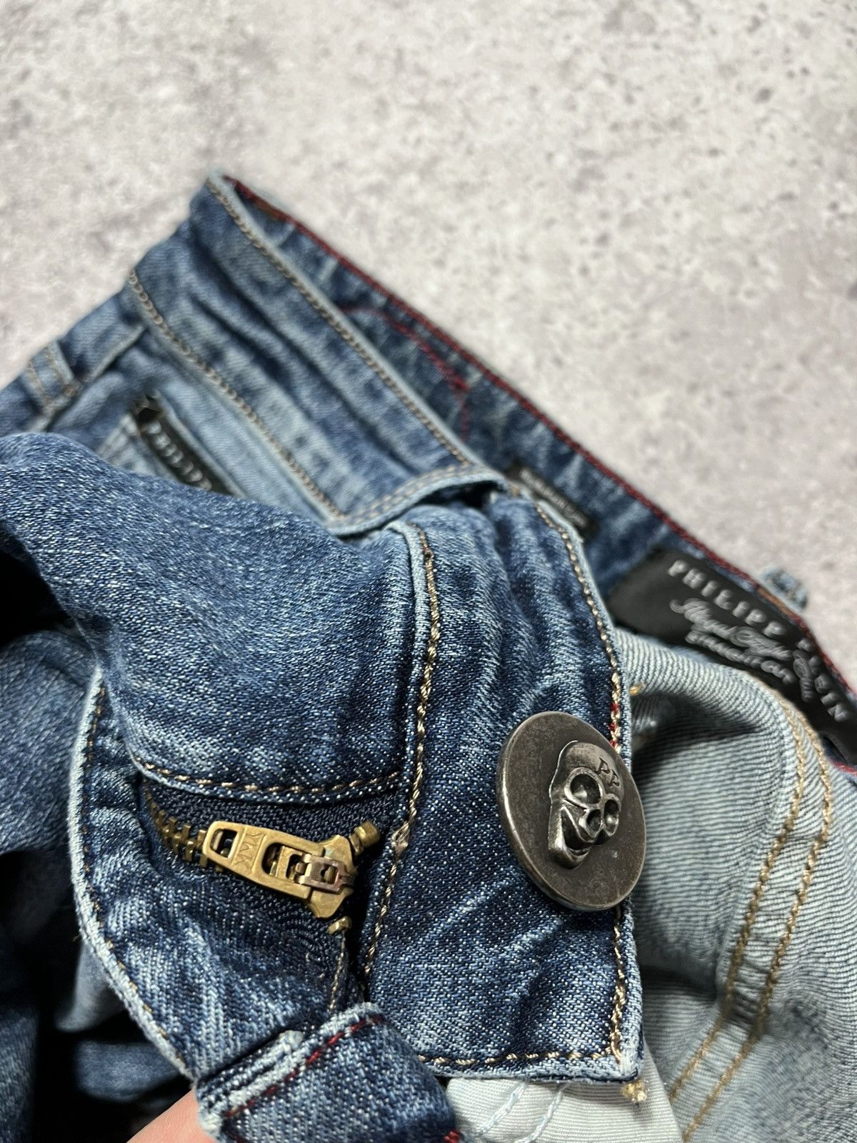 Philipp Plein Philipp Plein Cowboy ILLegal Fight Club Straight Cut Jeans Size US 32 / EU 48 - 16 Thumbnail