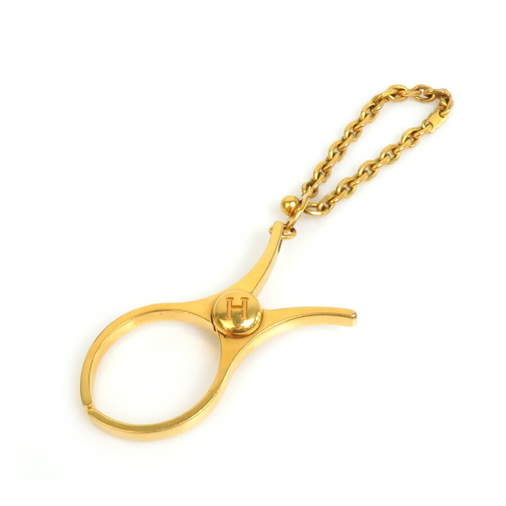 image of Hermes Charm Glove Holder Philo Metal Gold Unisex E58617J, Women's