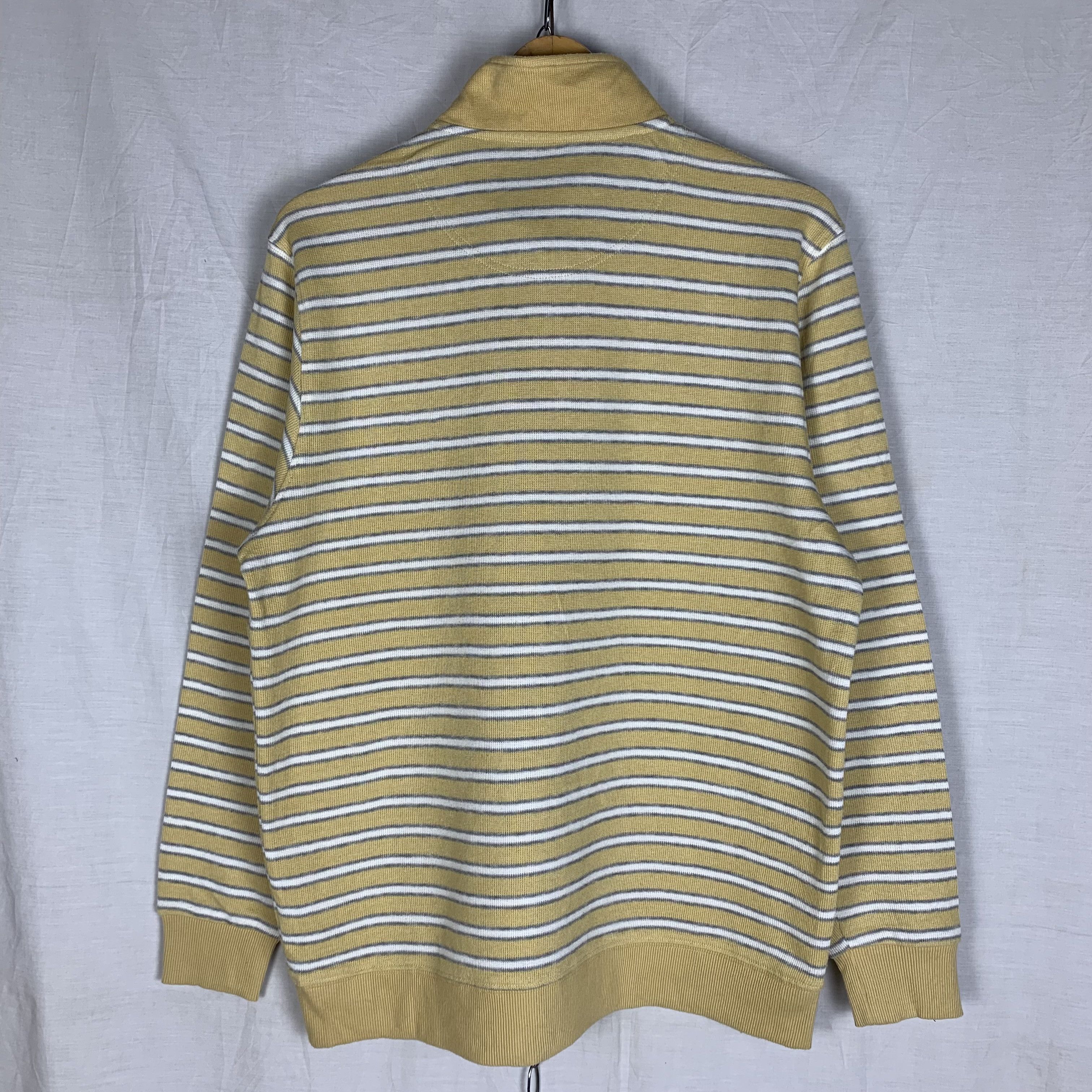 Vintage Halfzip Stripped Sweatshirt Sweater