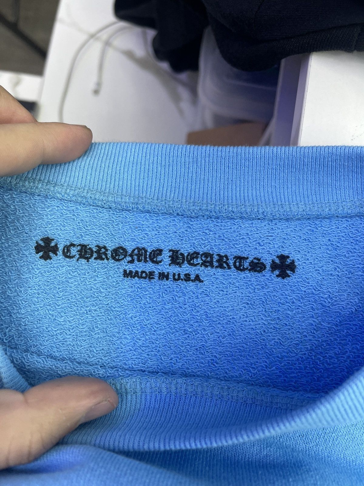 Chrome Hearts Chrome hearts matttboy crewneck light blue Size US L / EU 52-54 / 3 - 3 Thumbnail