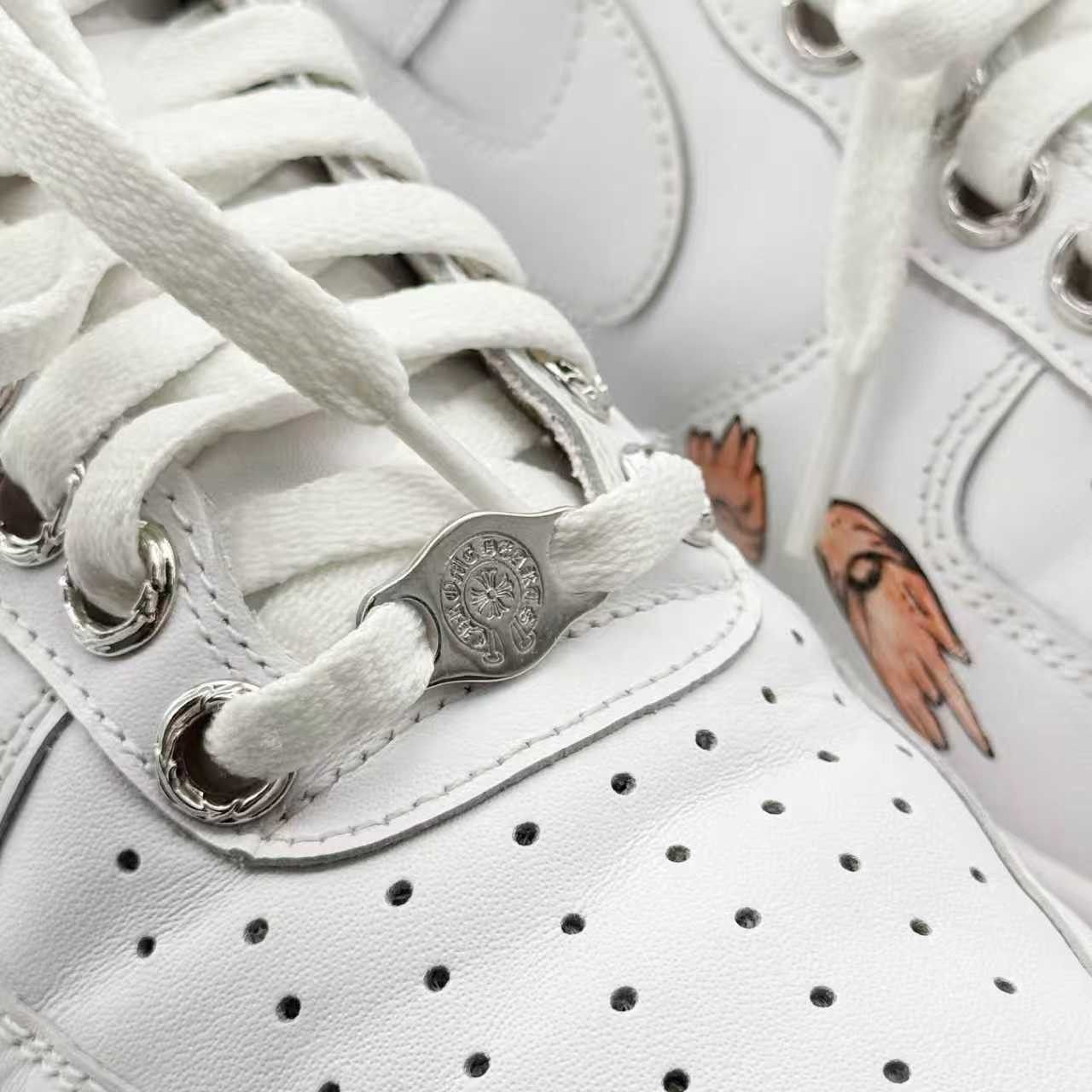 Chrome Hearts Chrome Hearts Air Force 1 Matty Boy White Sneakers Size US 12 / EU 45 - 2 Thumbnail