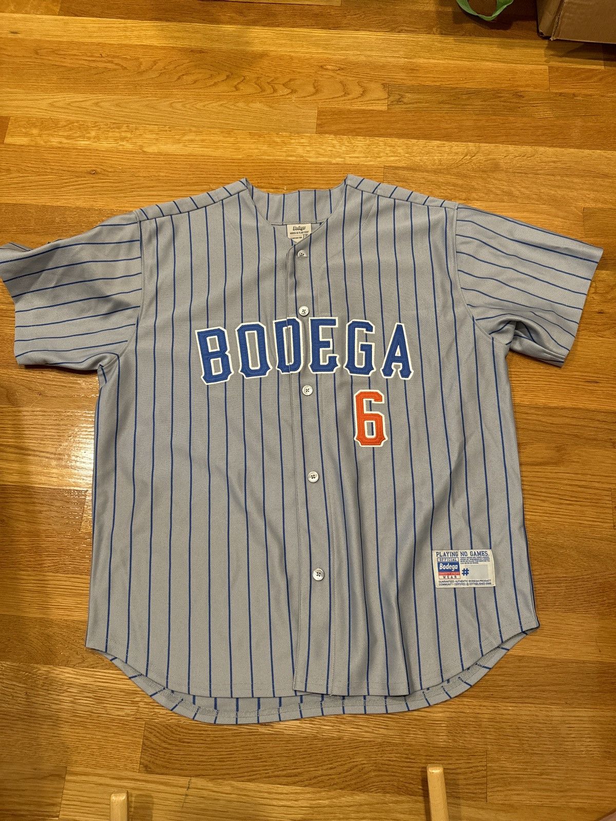 Bodega Bodega Pinstripe Baseball Jersey XL Size US XL / EU 56 / 4 - 7 Thumbnail