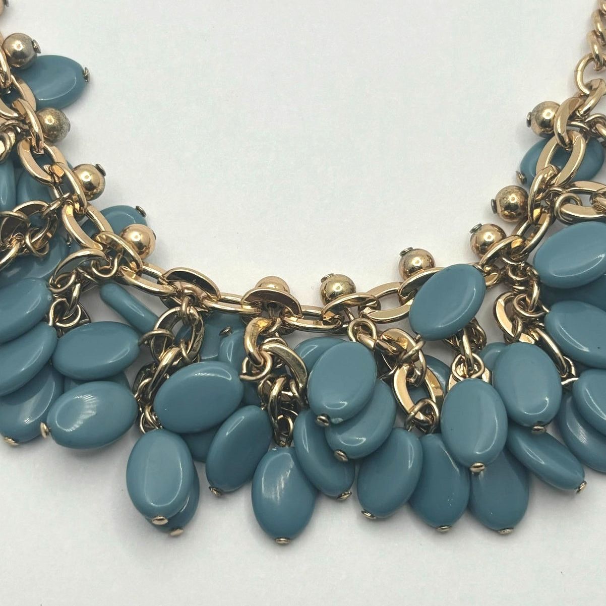 Other Gold & Blue Beaded Necklace Size ONE SIZE - 2 Thumbnail