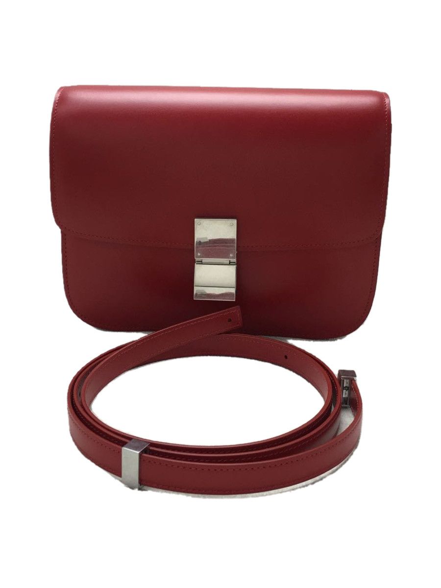 image of Celine Classic Medium Shoulder Bag Leather in Black, Women's