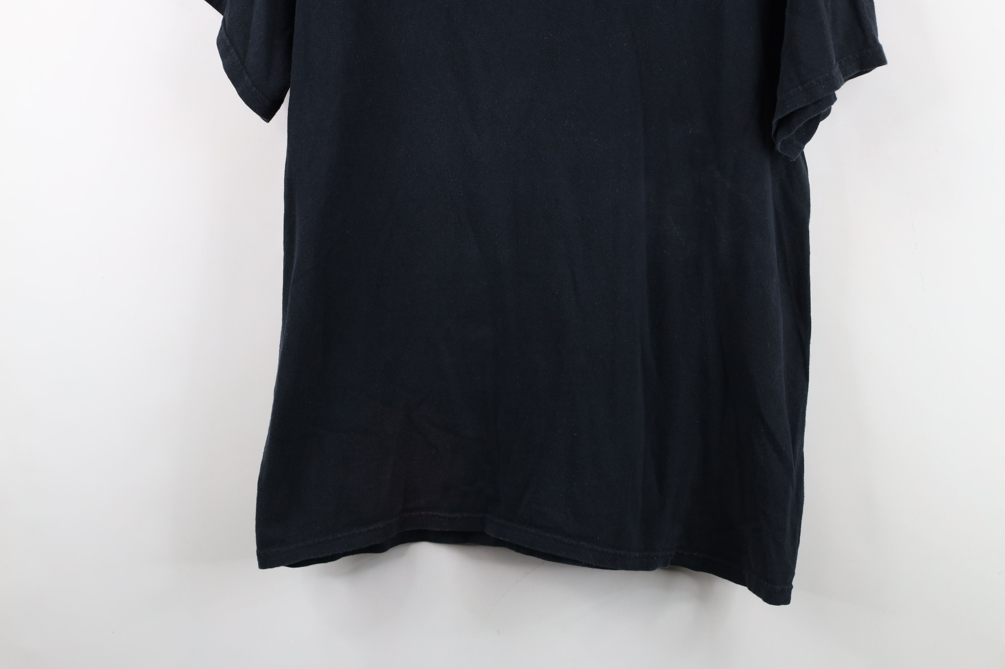 Vintage Vintage 90s Streetwear Distressed Blank Cotton T-Shirt Black Size US L / EU 52-54 / 3 - 3 Thumbnail