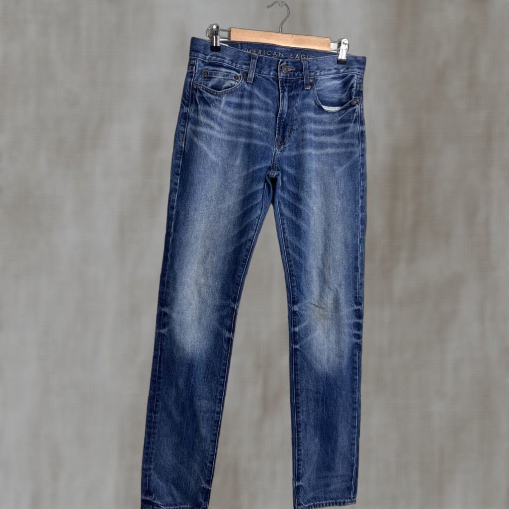 American Eagle Outfitters VINTAGE American Eagle Jeans Slim Mens 30x36 Blue Medium Wash Straight 90s? Size US 30 / EU 46 - 1 Thumbnail
