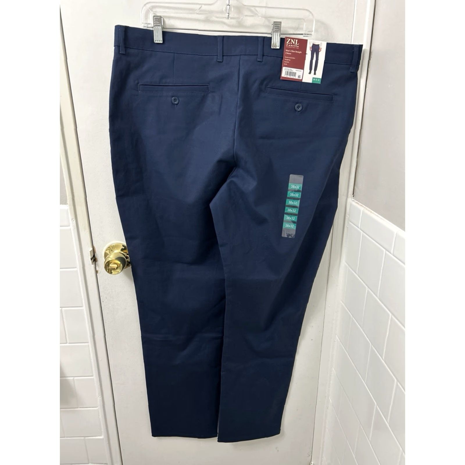 Zanella ZNL Zanella Chinos Pants Mens 38x32 Navy Blue Slim Straight Trousers NWT NWT Size US 38 / EU 54 - 2 Thumbnail