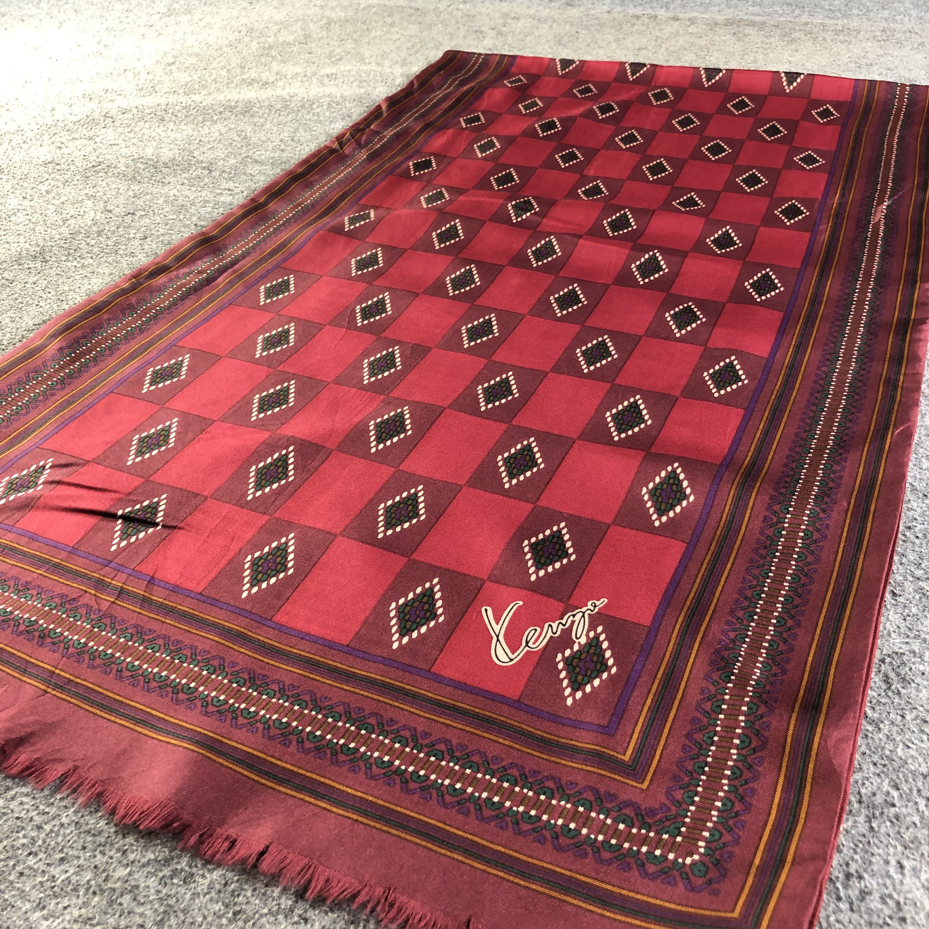 Kenzo Kenzo Silk Stole Scarf Muffler V2009 Size ONE SIZE - 3 Thumbnail