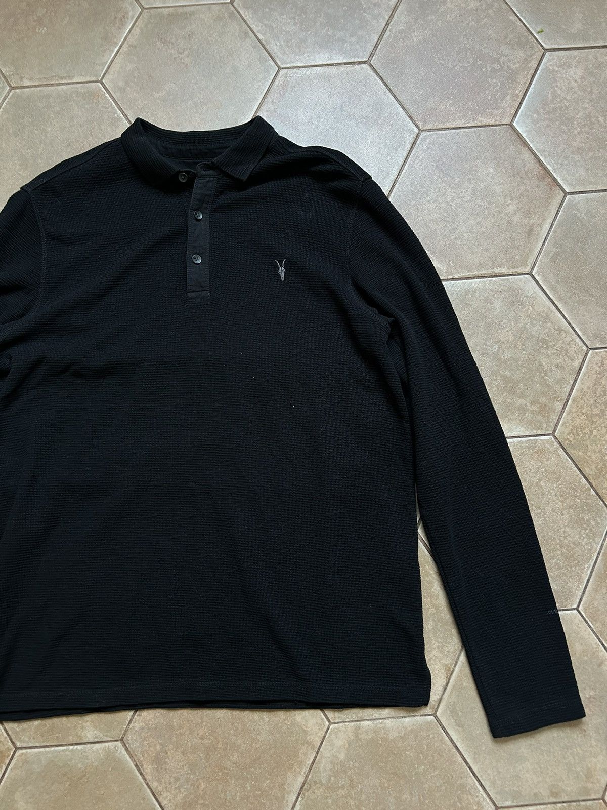 Allsaints ALL SAINTS Long sleeve polo shirt top jumper Size US M / EU 48-50 / 2 - 3 Thumbnail
